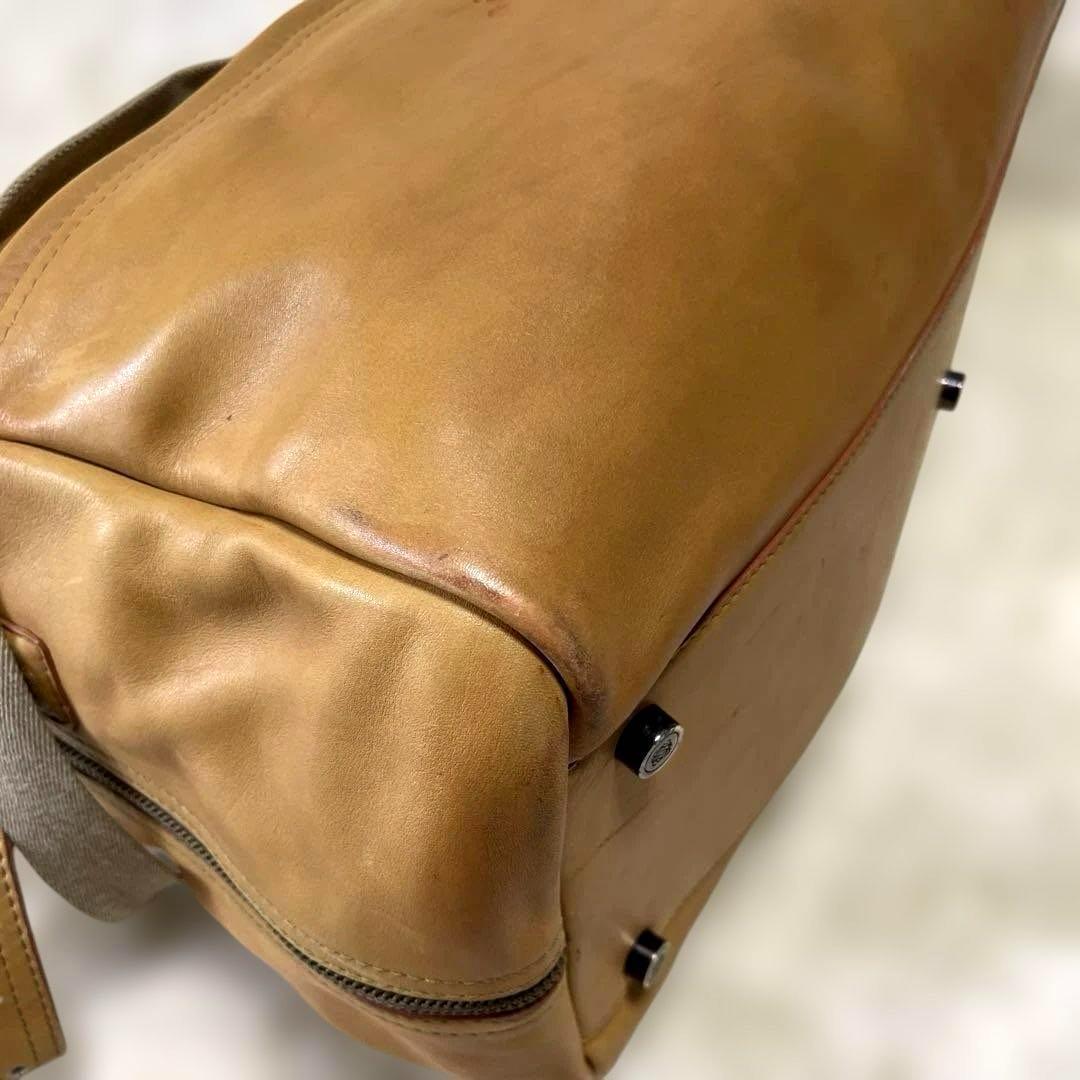 LOEWE ロエベ　ボストンバッグ レザー ベージュ ショルダー　ハンド　大きめ