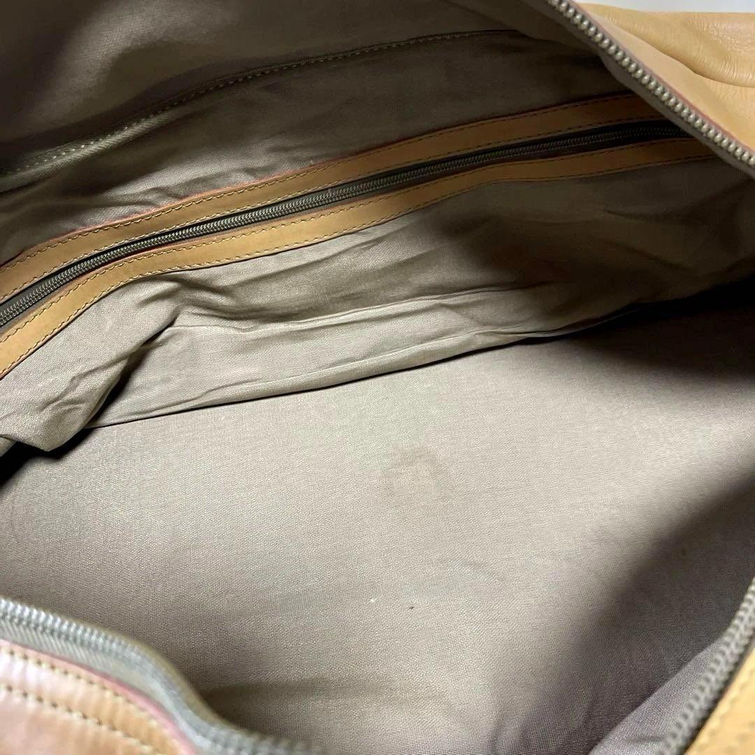 LOEWE ロエベ　ボストンバッグ レザー ベージュ ショルダー　ハンド　大きめ