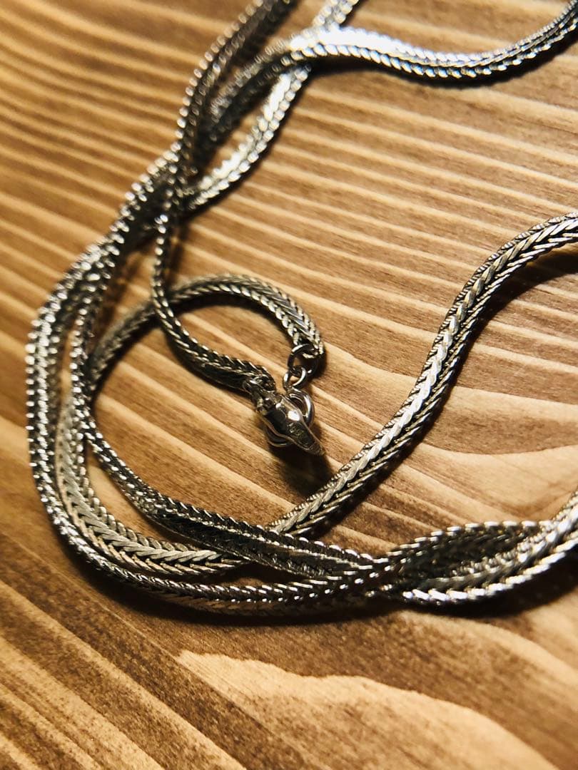 イタリア製　silverロングネックレス