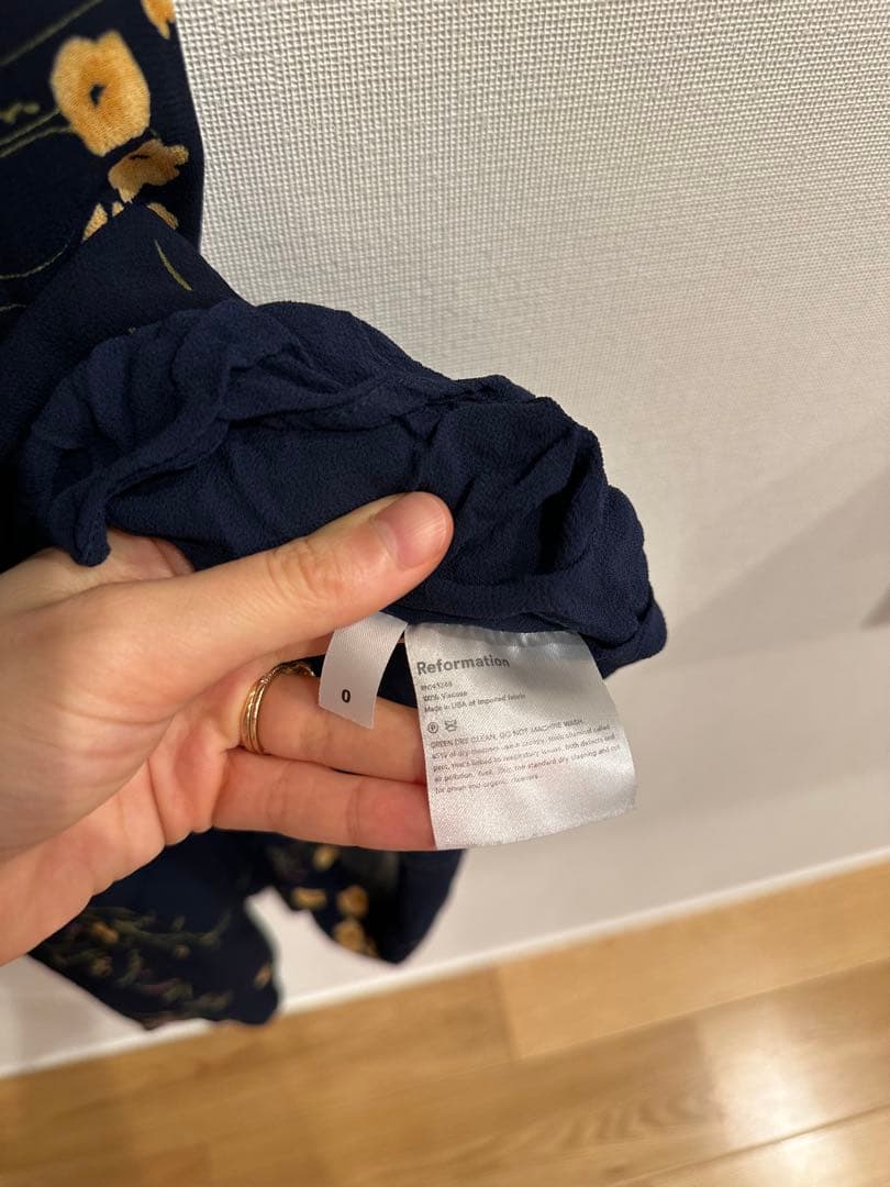 Reformation・Nikita Dress ネイビー花柄 Size 0