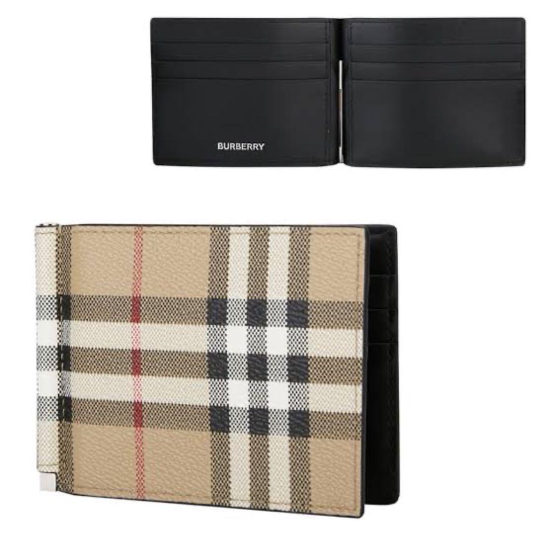 やまこめ様 新品 BURBERRY MONEY CLIP WALLET