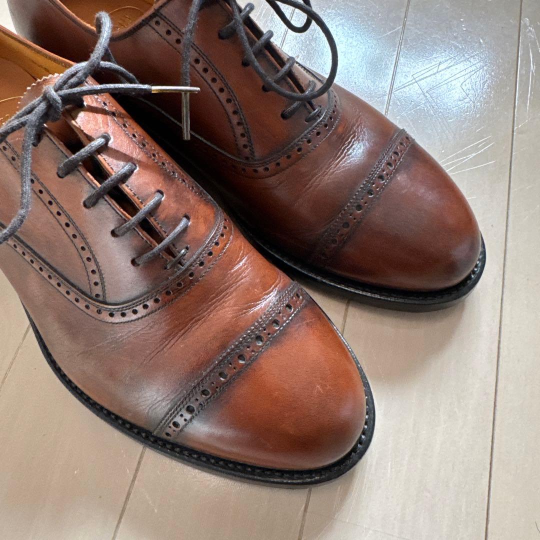 スコッチグレインブラウンストレートチップEEE