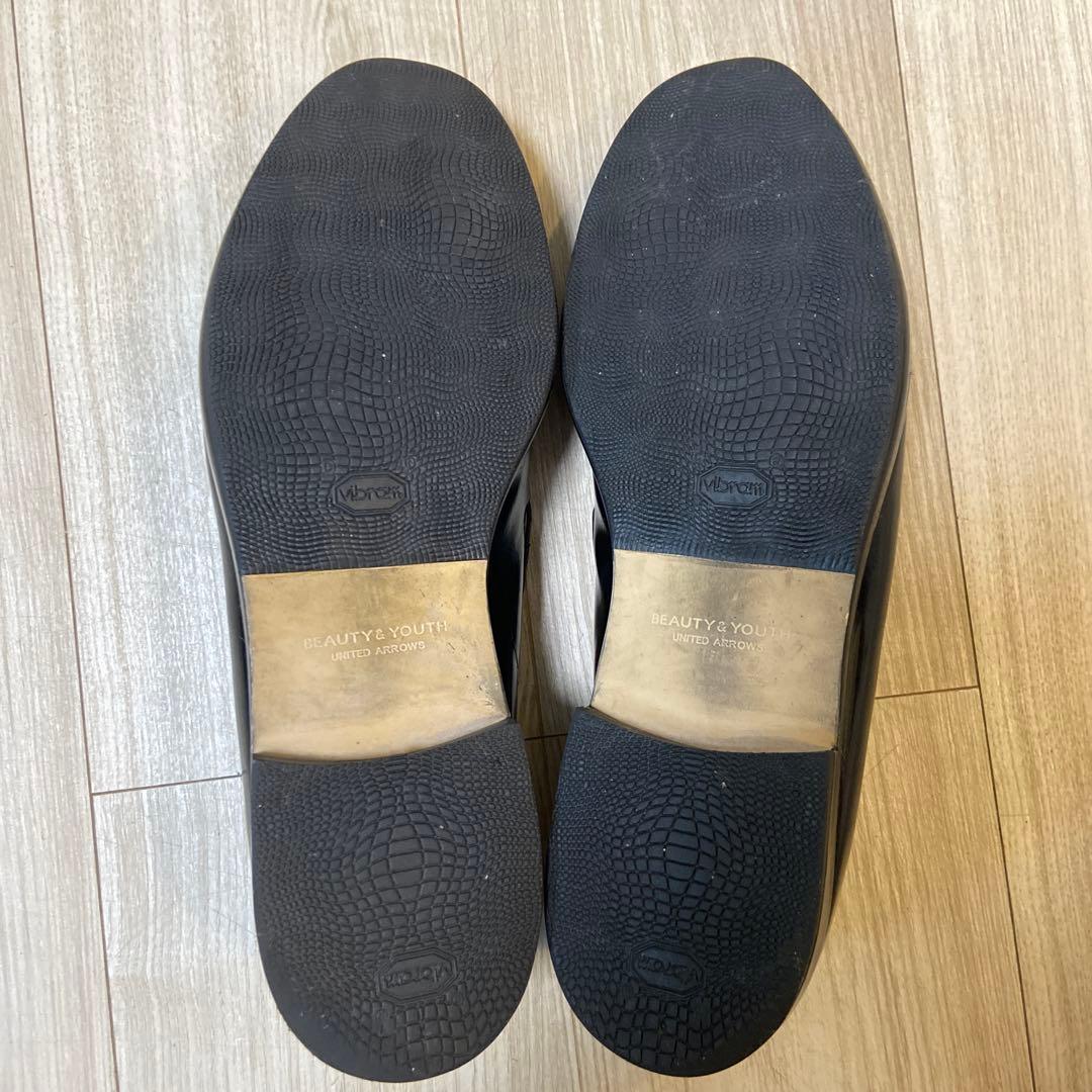 BEAUTY & YOUTH 黒レザー タッセルローファー