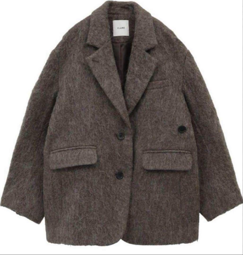 ジャケット・アウター CLANE MIX SHAGGY OVER TAILORED JACKET