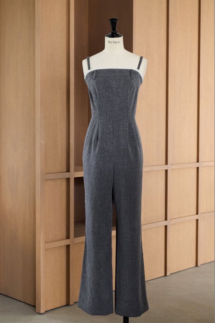 サロペット・オーバーオール・オールインワン herlipto Frilled Tweed Jumpsuit