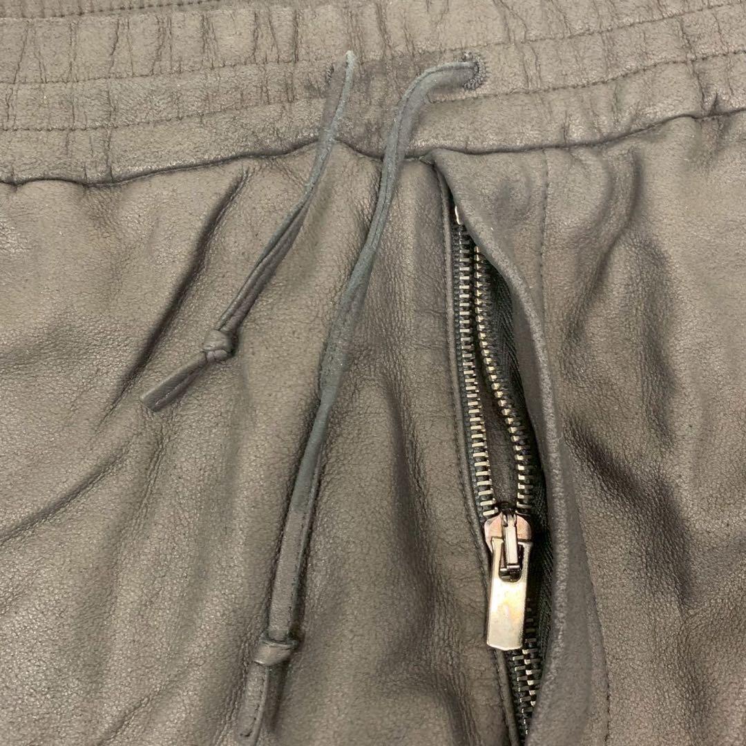 DROME レザー　ジョガーパンツ　イージーパンツ　ブラック