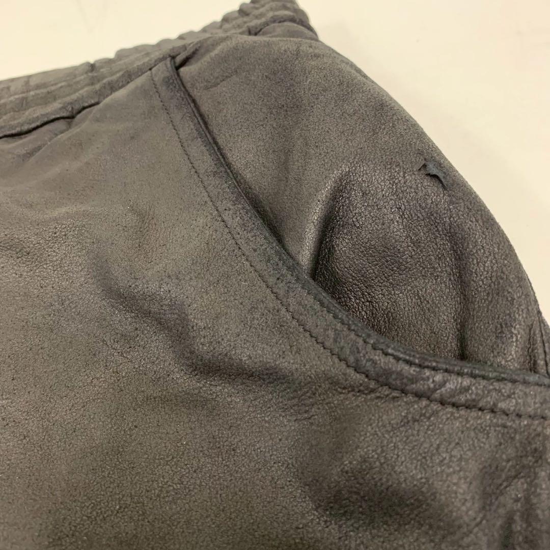 DROME レザー　ジョガーパンツ　イージーパンツ　ブラック