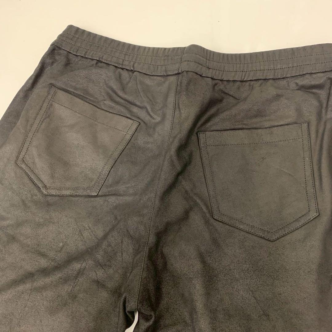 DROME レザー　ジョガーパンツ　イージーパンツ　ブラック