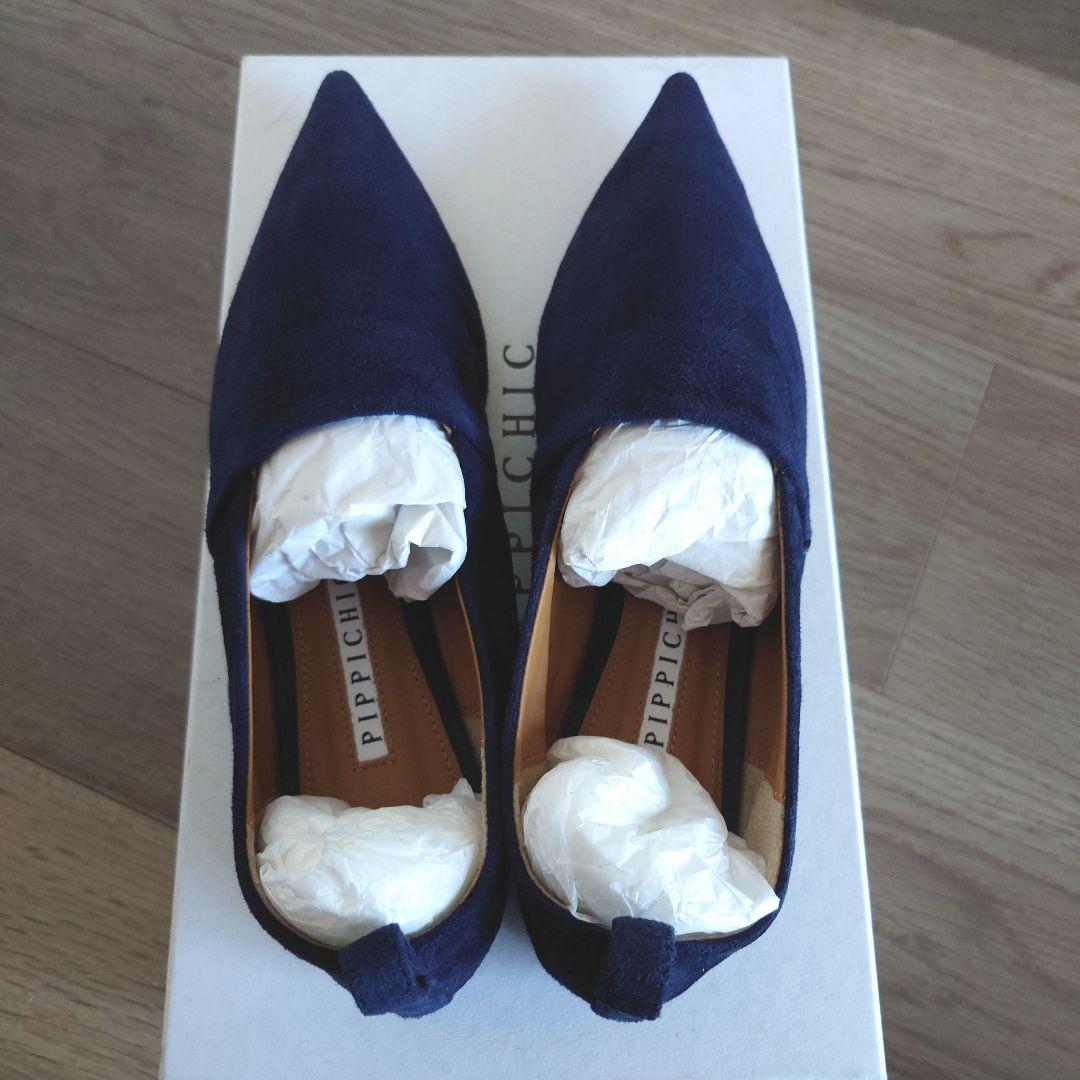 未使用　PIPPICHIC　ピッピシック　フラットシューズ　スエード
