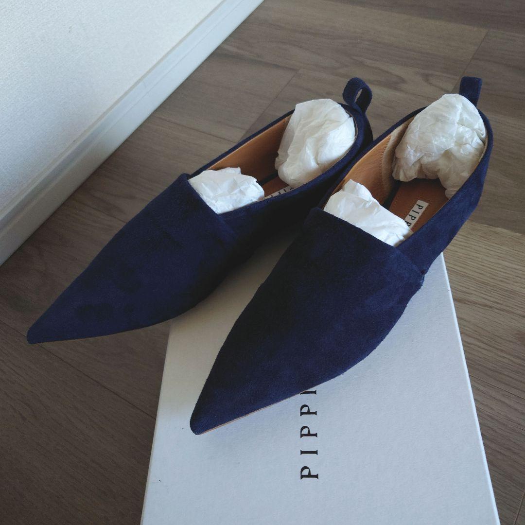 未使用　PIPPICHIC　ピッピシック　フラットシューズ　スエード
