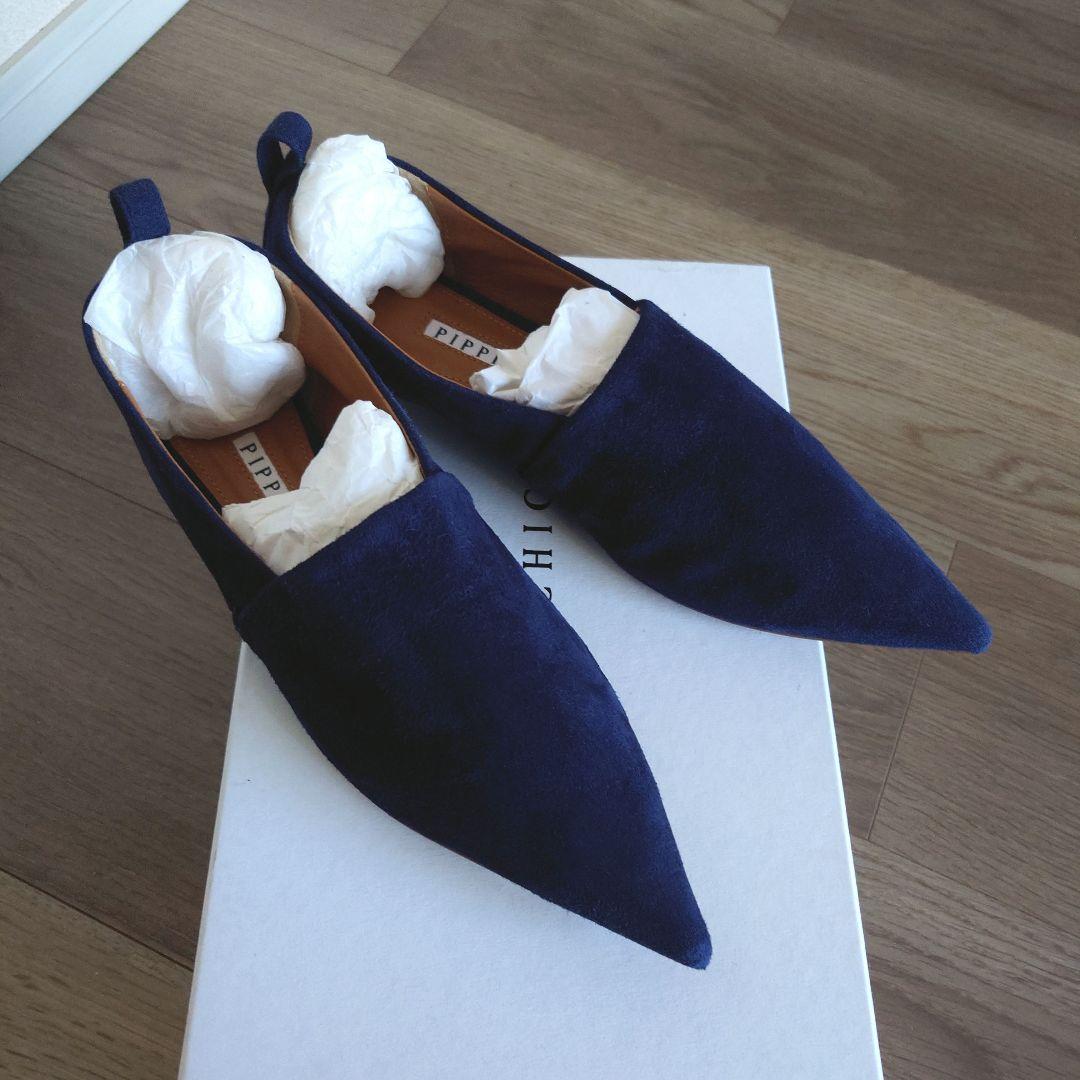 未使用　PIPPICHIC　ピッピシック　フラットシューズ　スエード