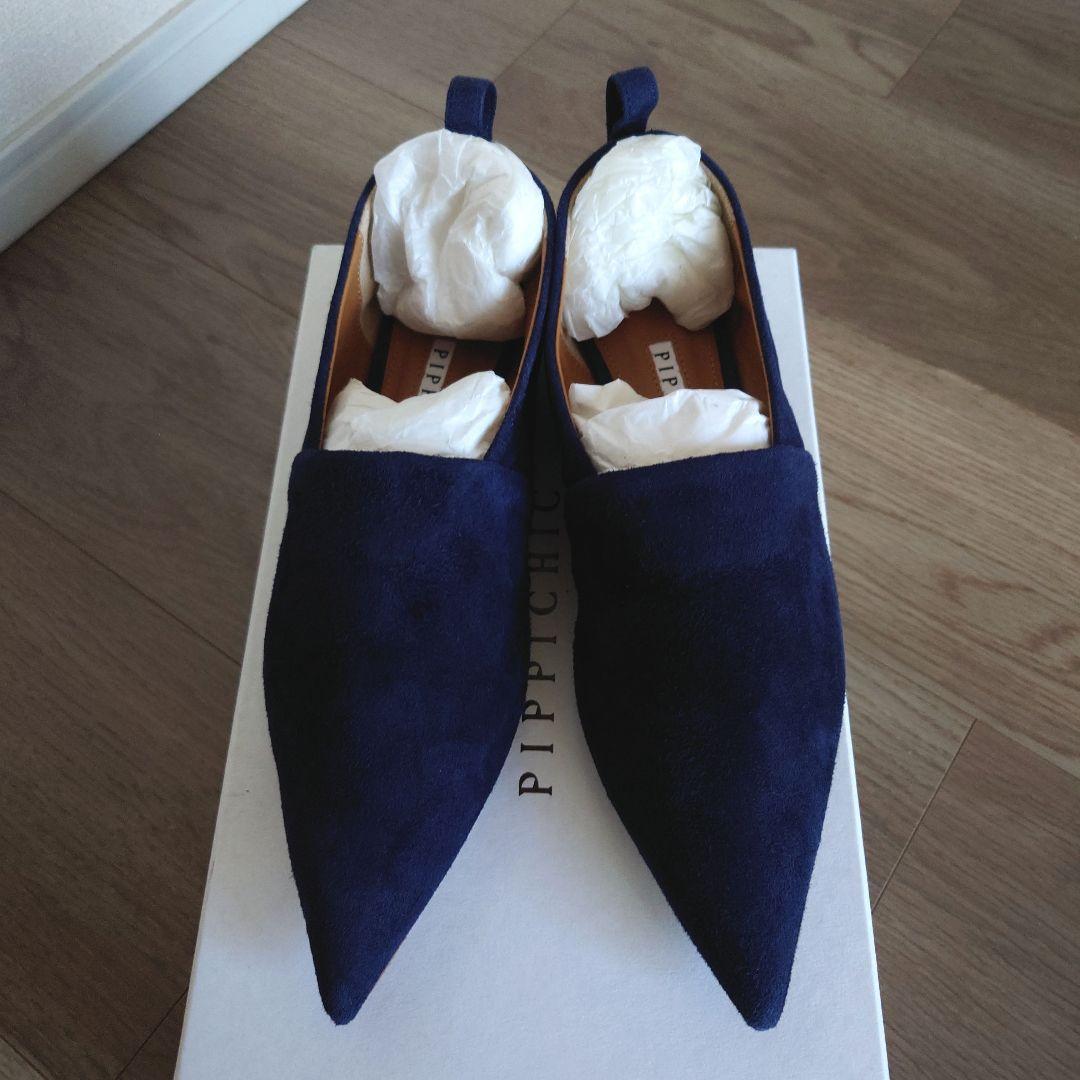 未使用　PIPPICHIC　ピッピシック　フラットシューズ　スエード