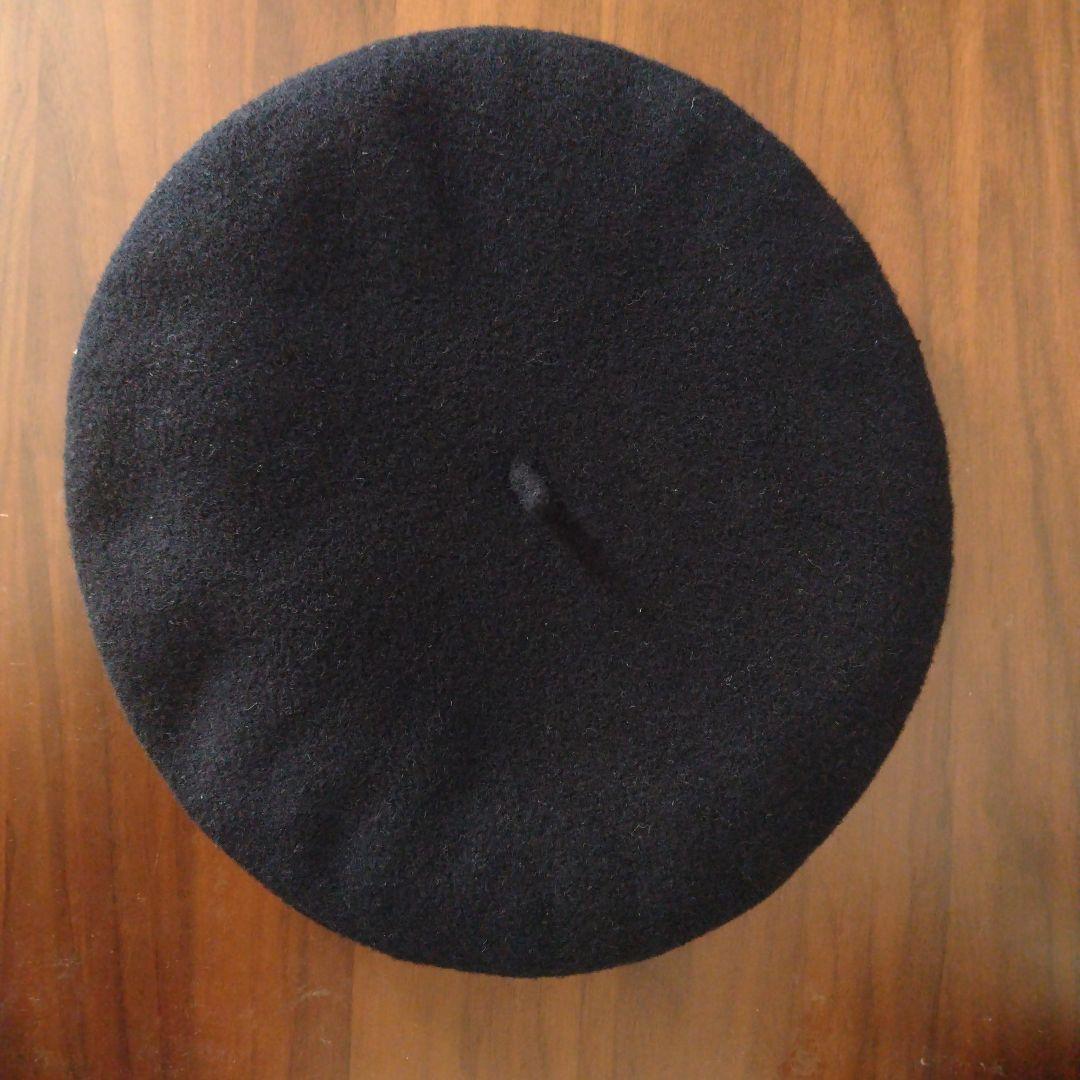 未使用 LAULHERE カンパン サイズ 57 ベレー帽 ネイビー ウール