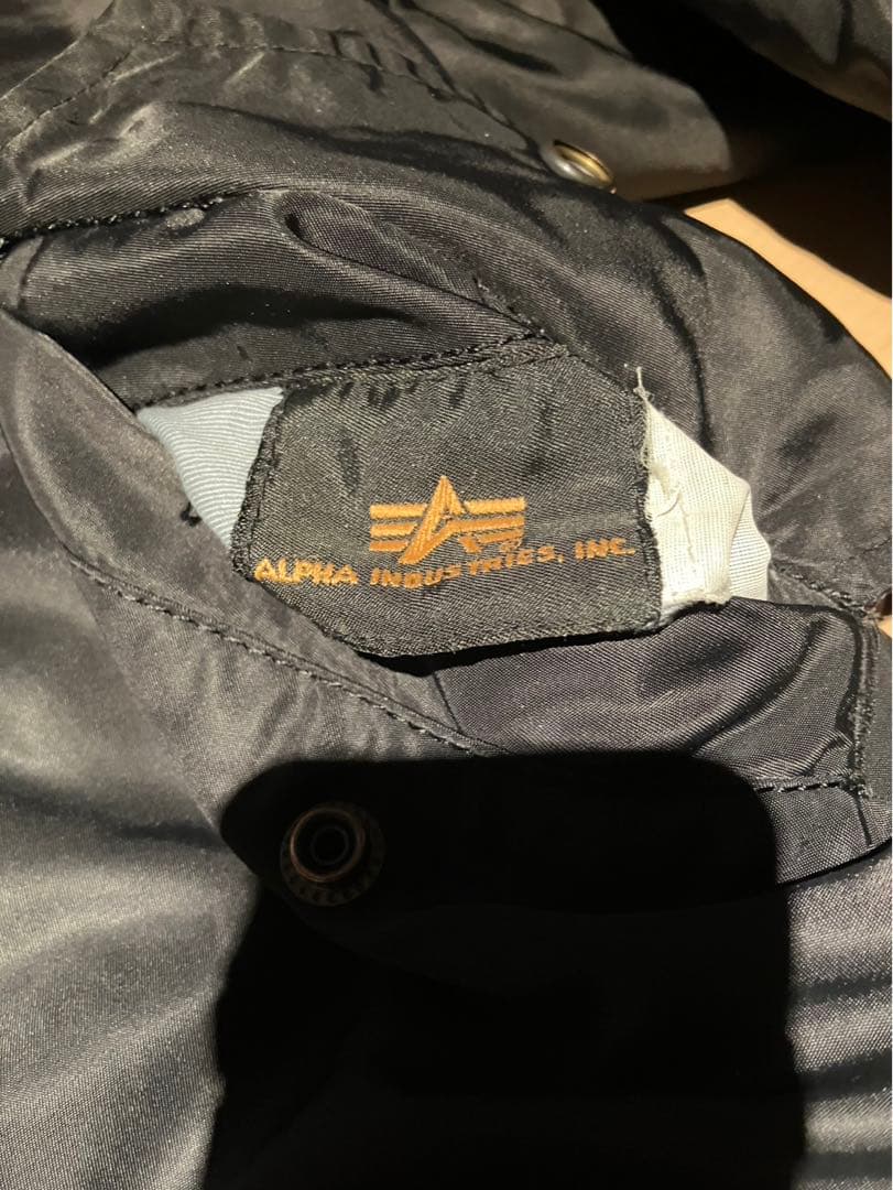 90s ALPHA INDUSTRIES アルファMA-1 フライトUSA L黒