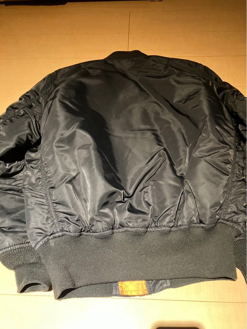 90s ALPHA INDUSTRIES アルファMA-1 フライトUSA L黒