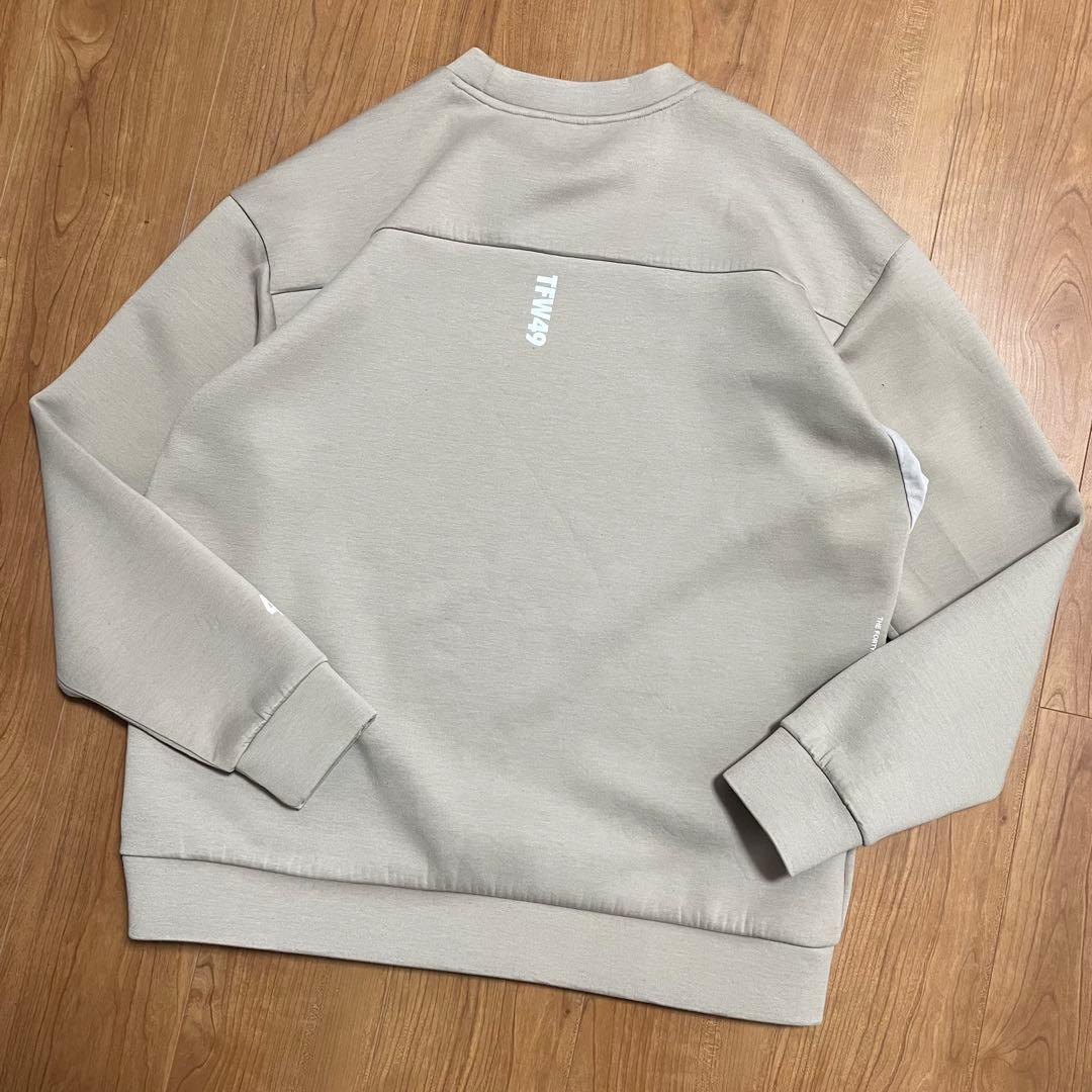 TFW49 クルーネック　スウェット　XL ベージュ　ゴルフ　トレーナー