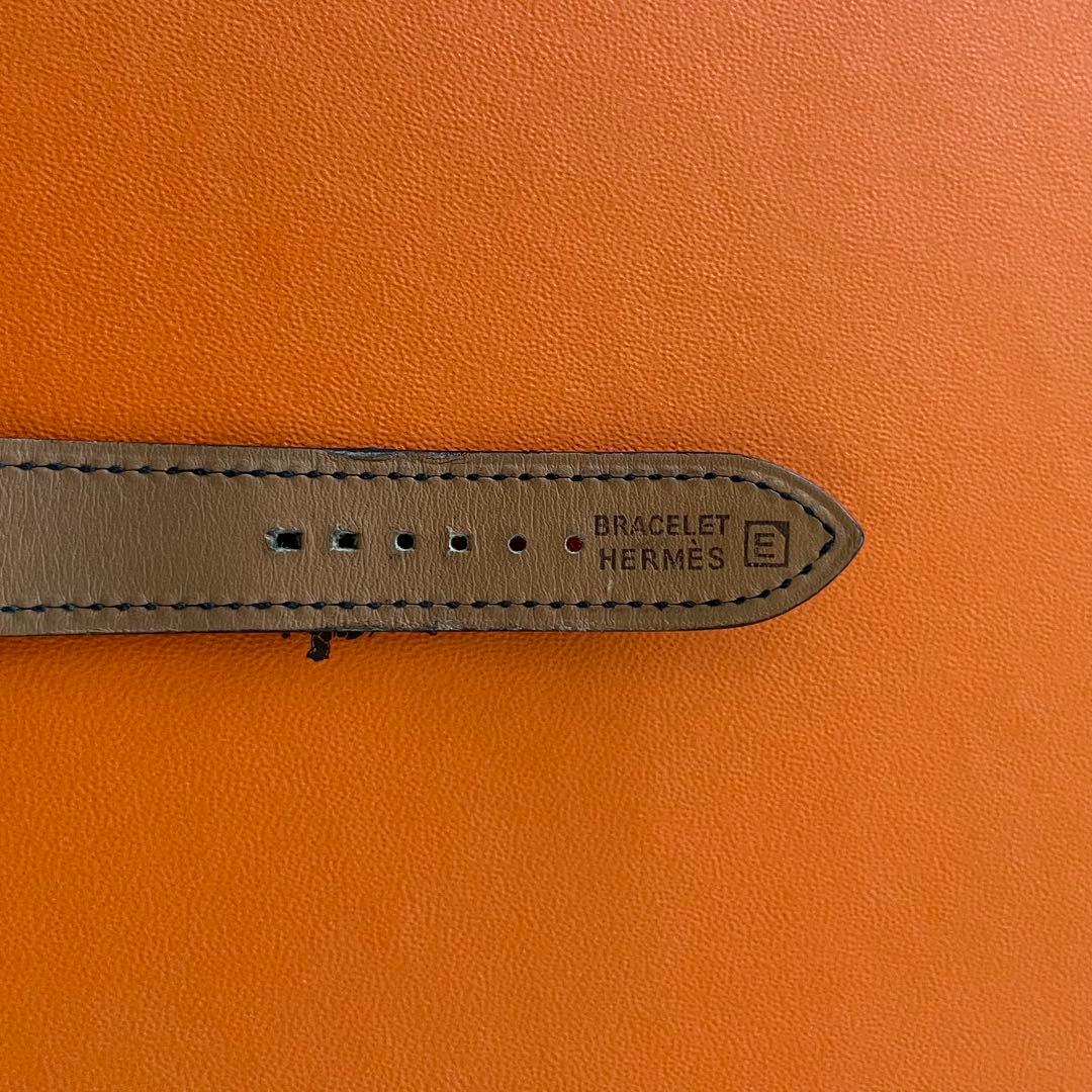 HERMES エルメス　腕時計　純正　ベルト　17mm用　ブラック　レザー □E