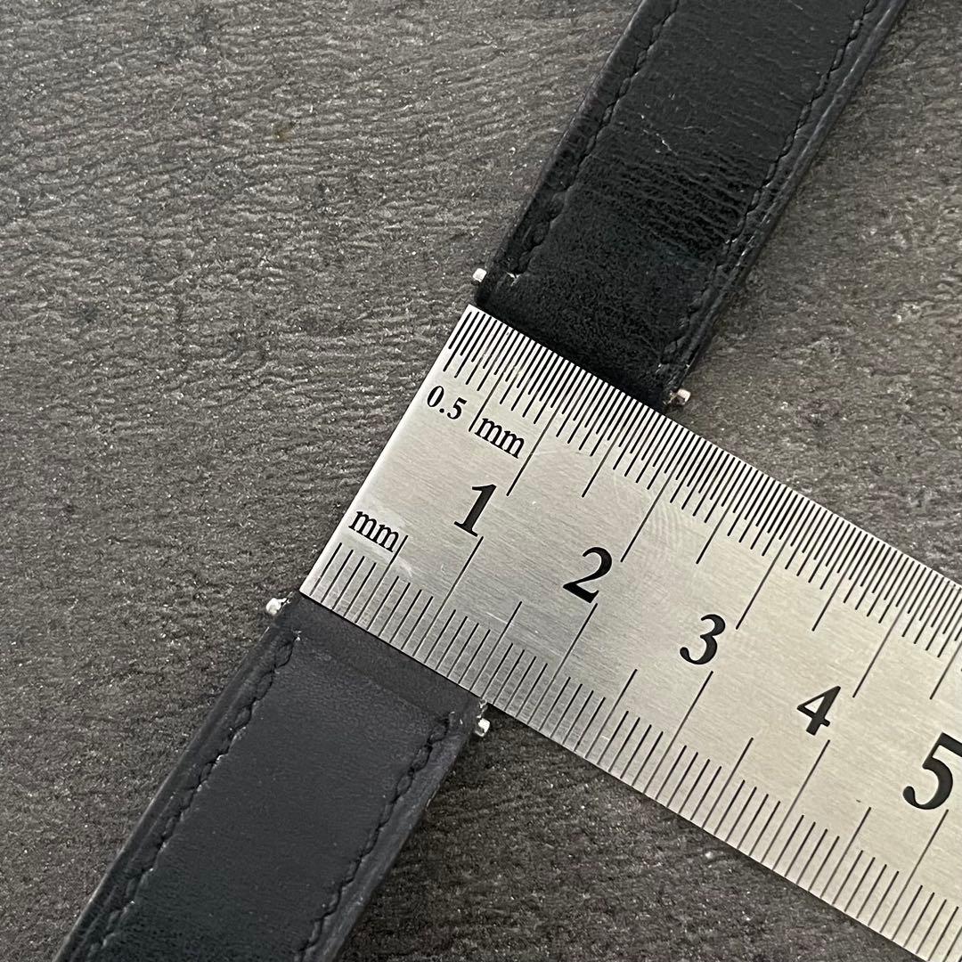 HERMES エルメス　腕時計　純正　ベルト　17mm用　ブラック　レザー □E