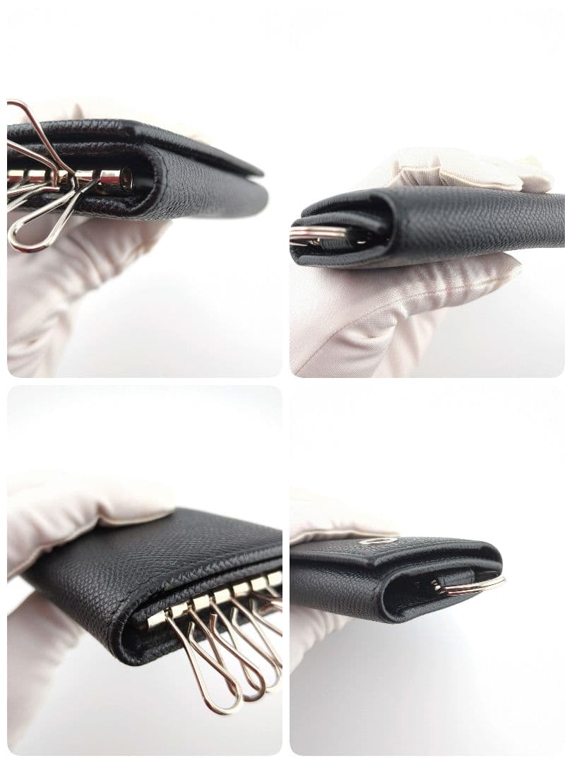 【美品】BVLGARI ブルガリ ブラック レザー 6連キーケース