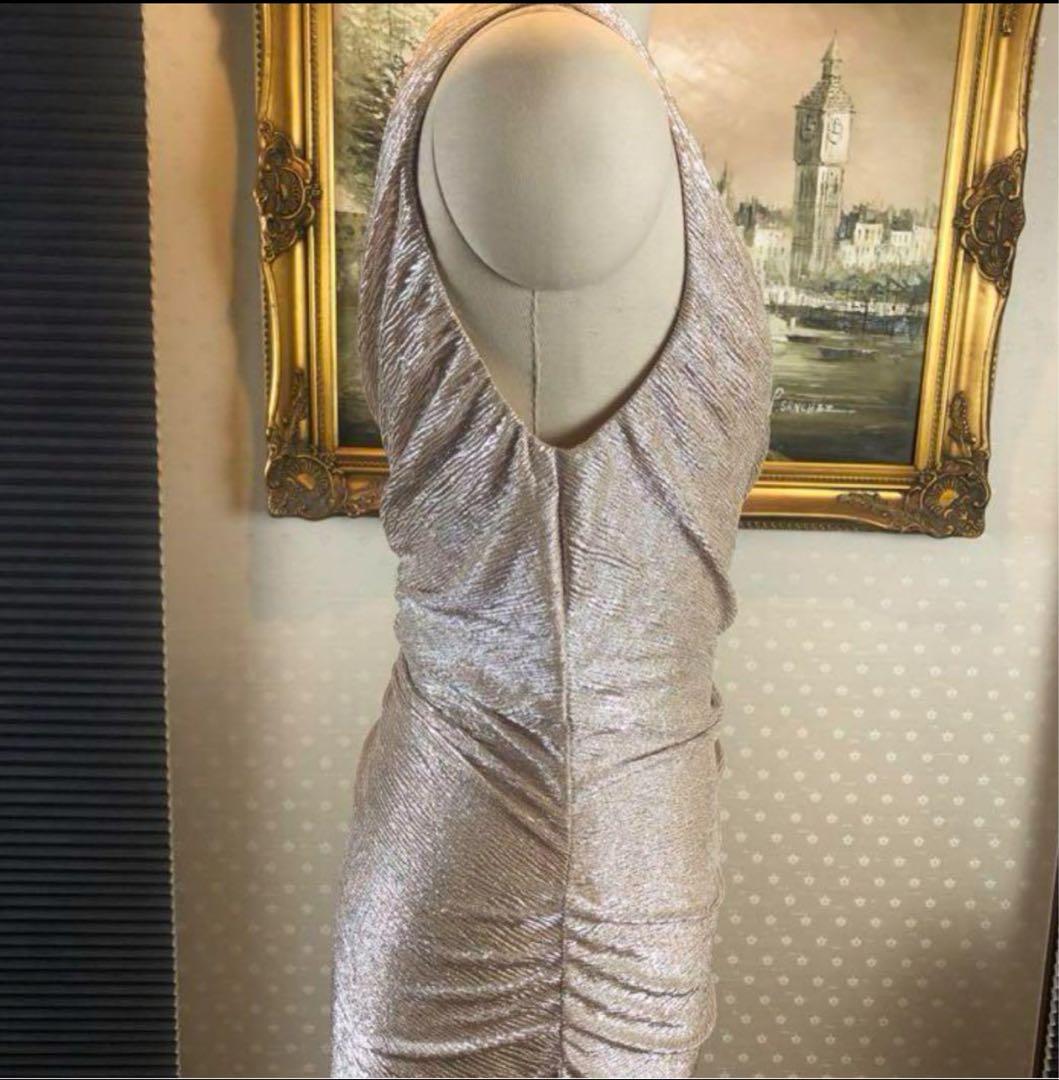   ゴールド サイズ6 ワンショルダー ドレス ロング