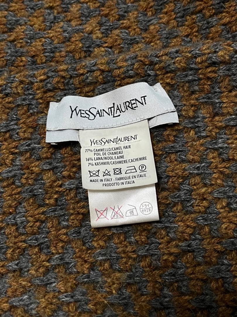 美品 SAINT LAURENT イブサンローラン サンローラン 大判マフラー