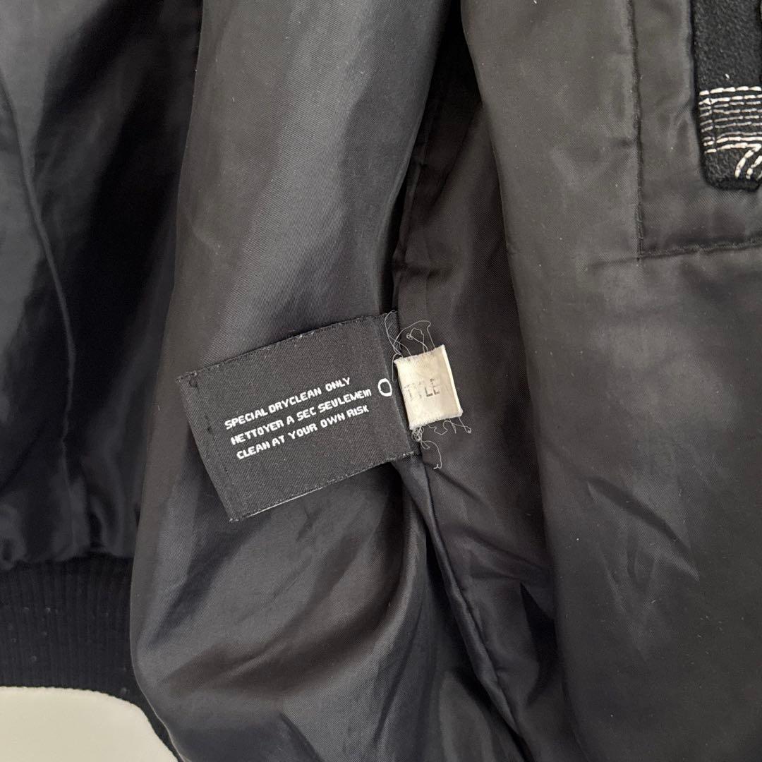 1990's pellepelle ウールスタジャン 総柄 ブラック 激レア