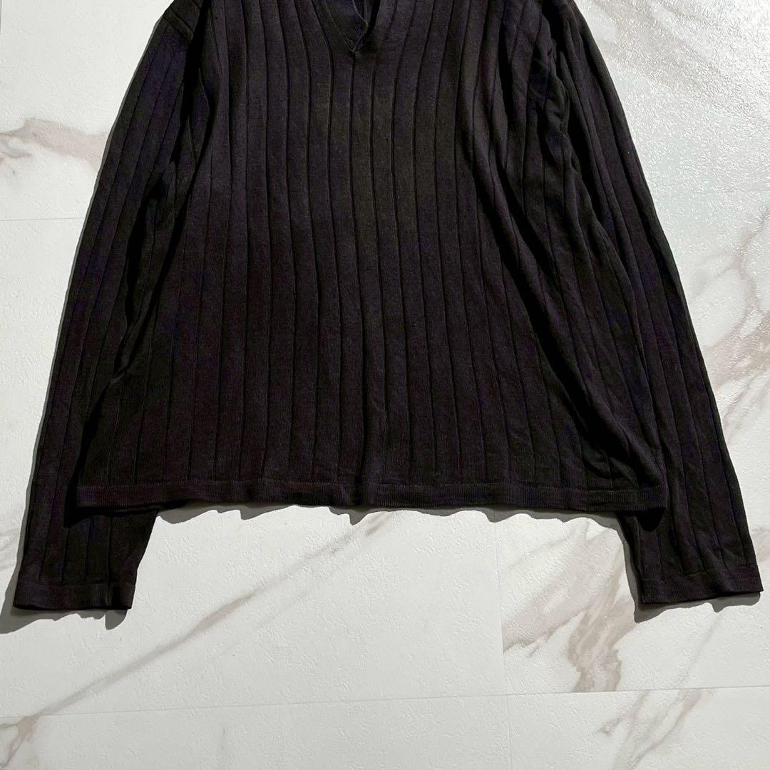 トップス HERMES Mint Knit Polo Shirt Linen Gray L