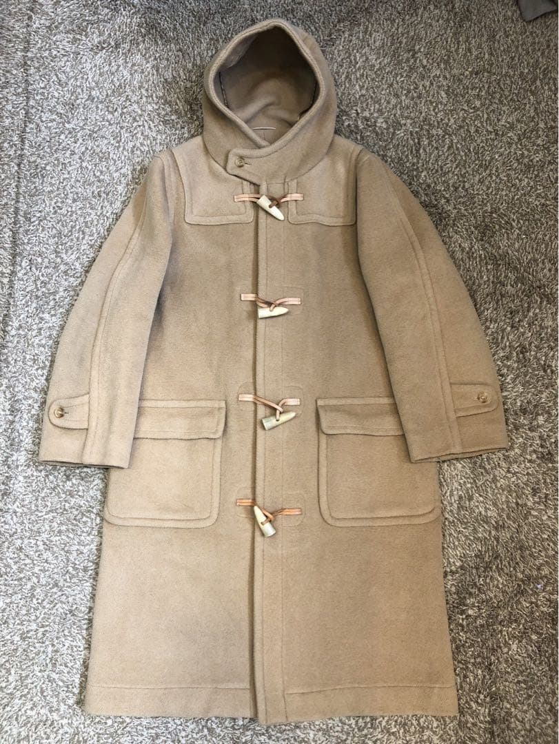 Inverter インバーティア　ダッフルコート　ベージュ　ヘリンボーン