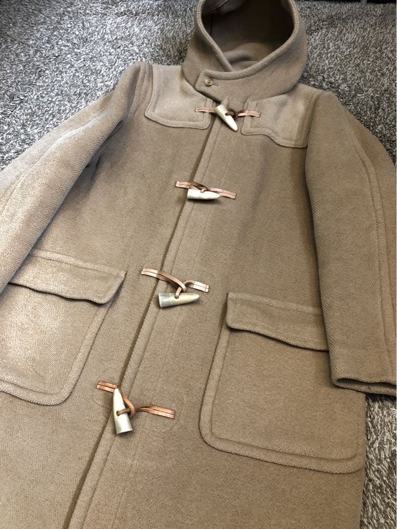 Inverter インバーティア　ダッフルコート　ベージュ　ヘリンボーン