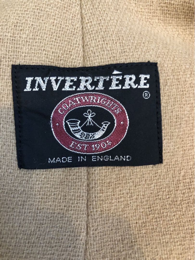 Inverter インバーティア　ダッフルコート　ベージュ　ヘリンボーン