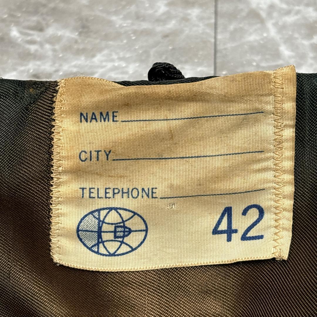 希少 70s ヴィンテージ スタジャン レターマンジャケット 42 レザー袖