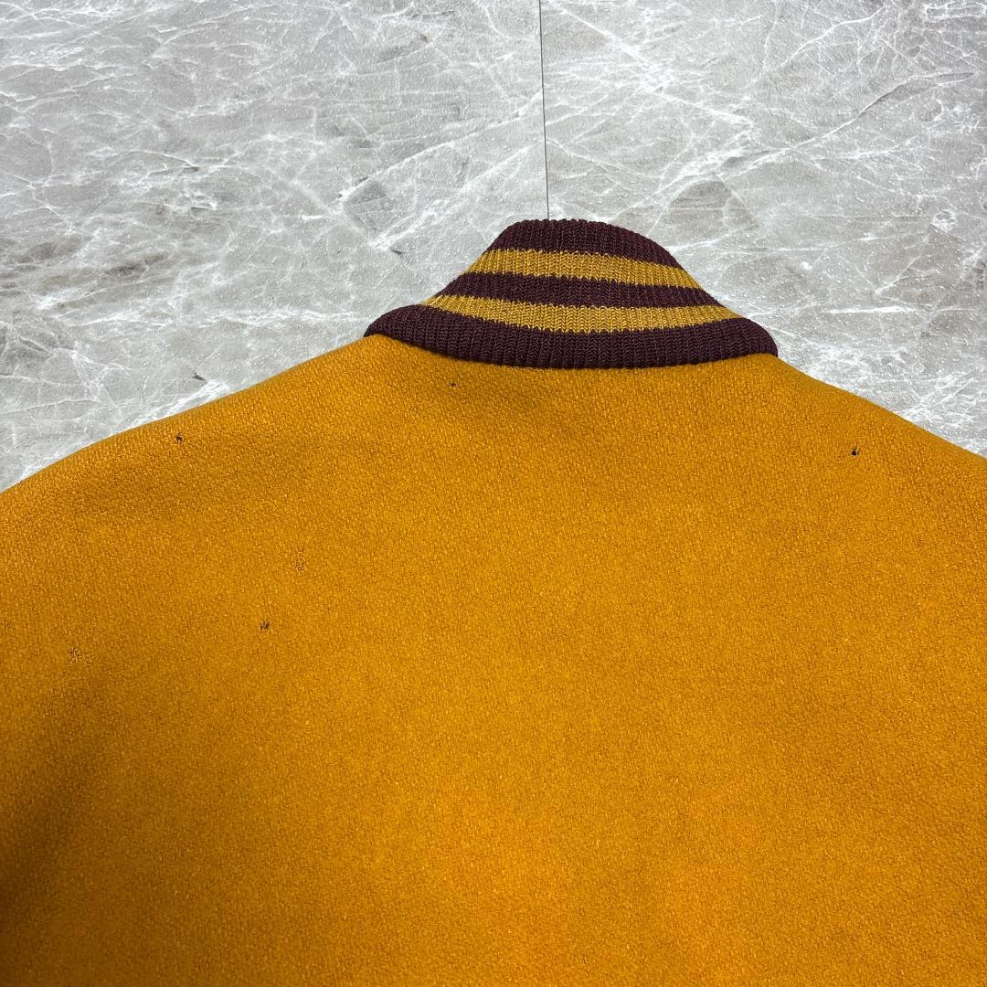 希少 70s ヴィンテージ スタジャン レターマンジャケット 42 レザー袖