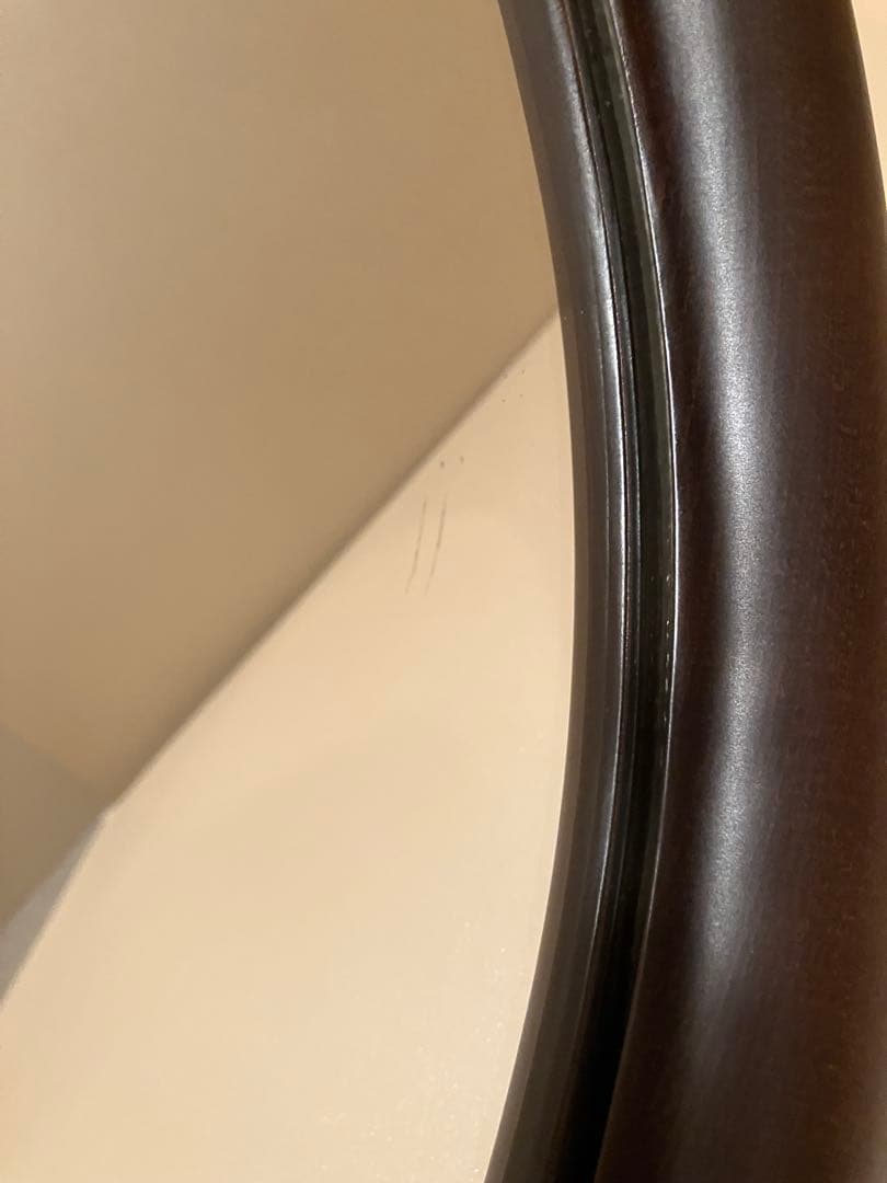 秋田木工【柳宗理】古代色 曲木鏡 壁掛け 木製　ウォールミラー