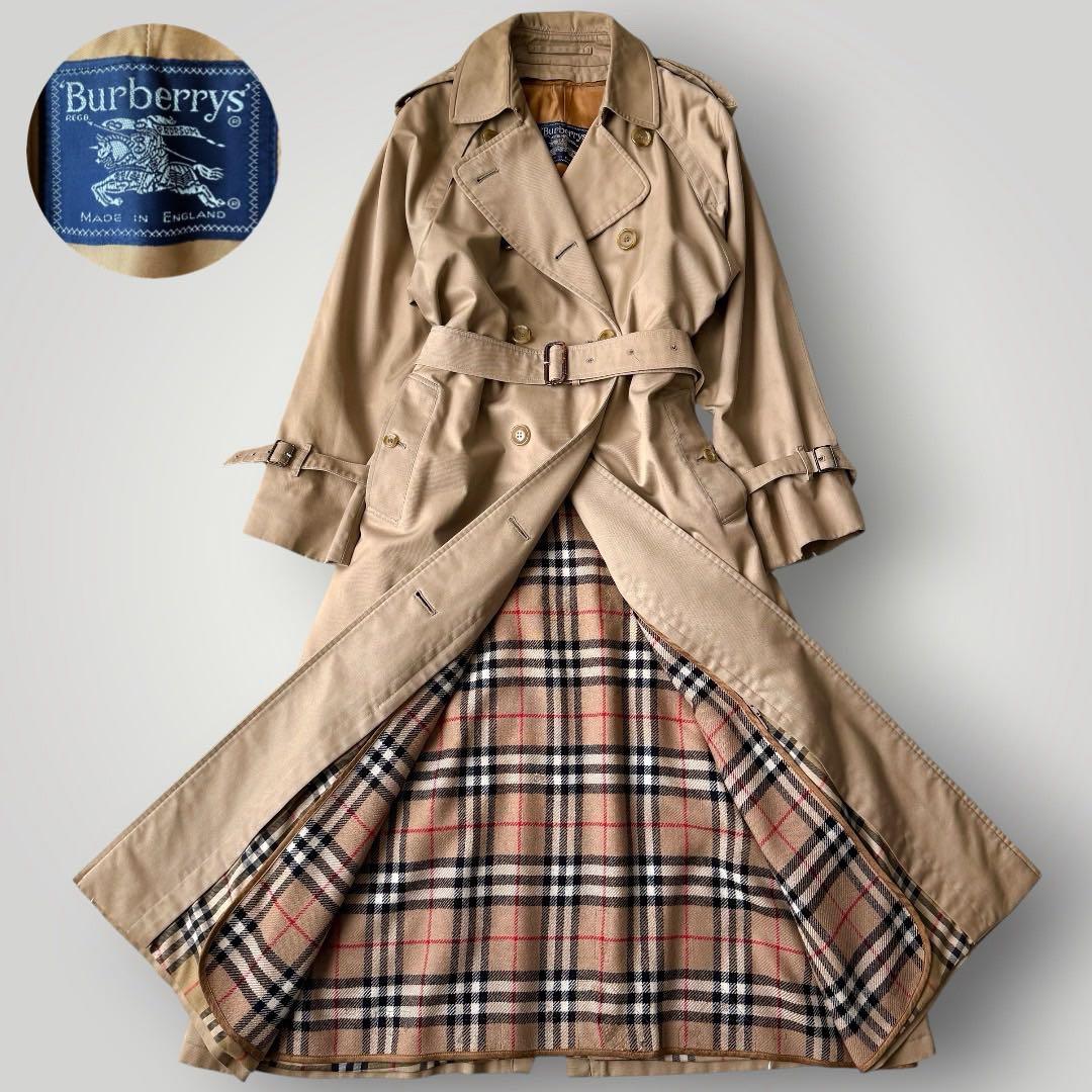 美品 着丈123 バーバリー ライナー ベルト付 トレンチコート ノバチェック