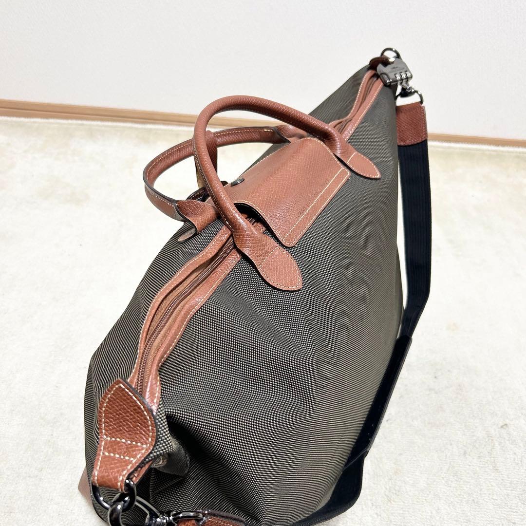 極美品　ロンシャン　ボストンバッグ　旅行用バッグ　ボックスフォード　大容量　現行
