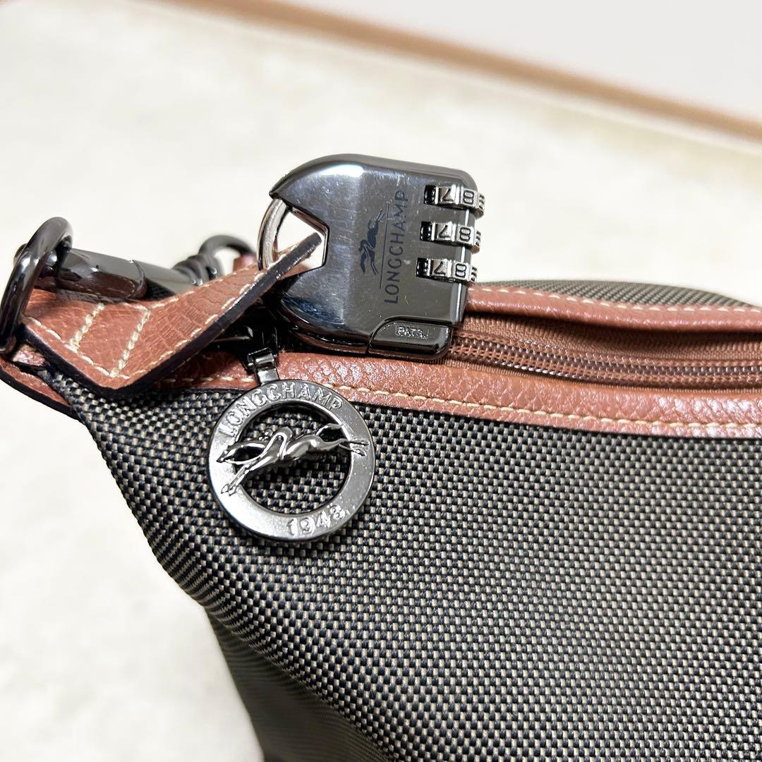 極美品　ロンシャン　ボストンバッグ　旅行用バッグ　ボックスフォード　大容量　現行