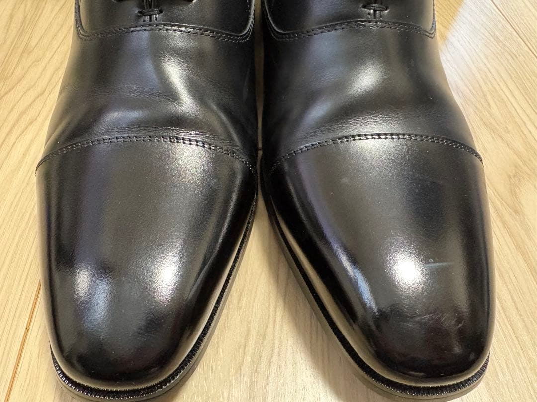 シークレットシューズ　内羽根ストレートチップ　ヒールアップ７cm