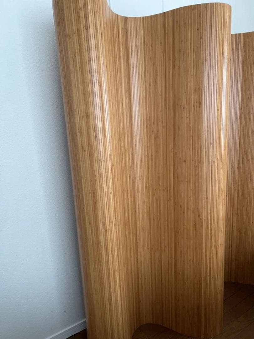 木製 波形パーテーション　縦（高さ）約180cm x 横幅200cm 送料込み