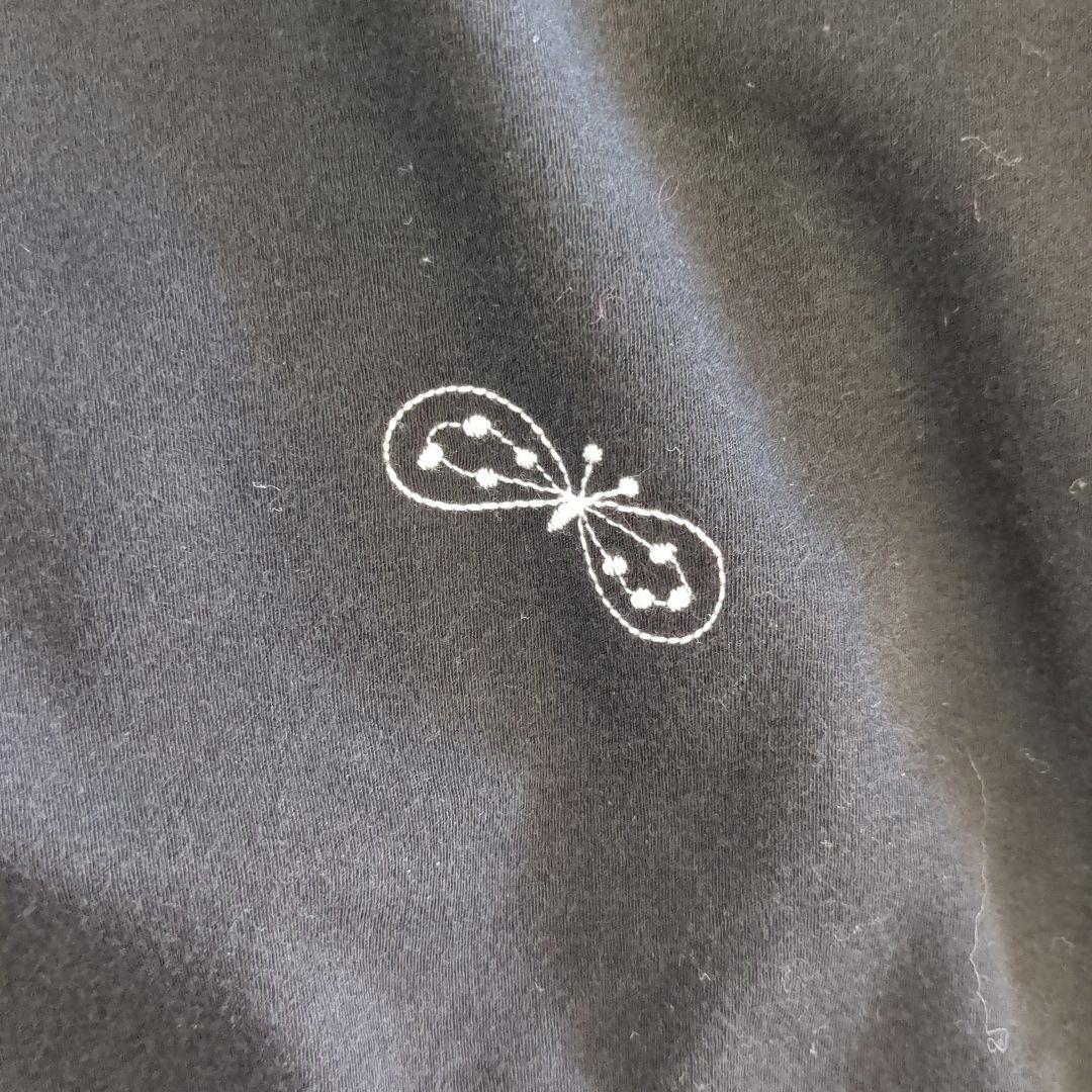 ミナペルホネン choucho 長袖カットソー 刺繡 ボリュームスリーブ 黒 M