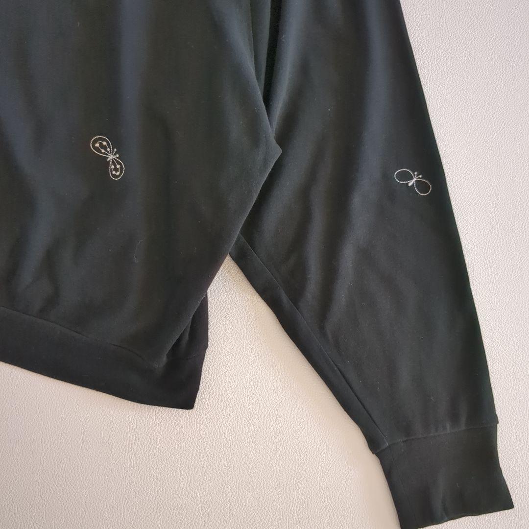 ミナペルホネン choucho 長袖カットソー 刺繡 ボリュームスリーブ 黒 M