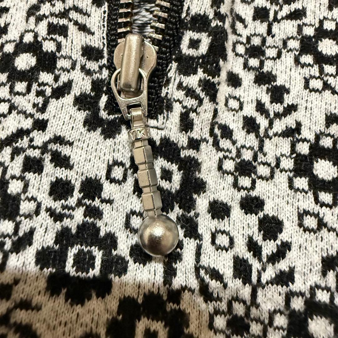 18AW シュプリーム フローラル ジャカード ハーフジップ ポロシャツ L