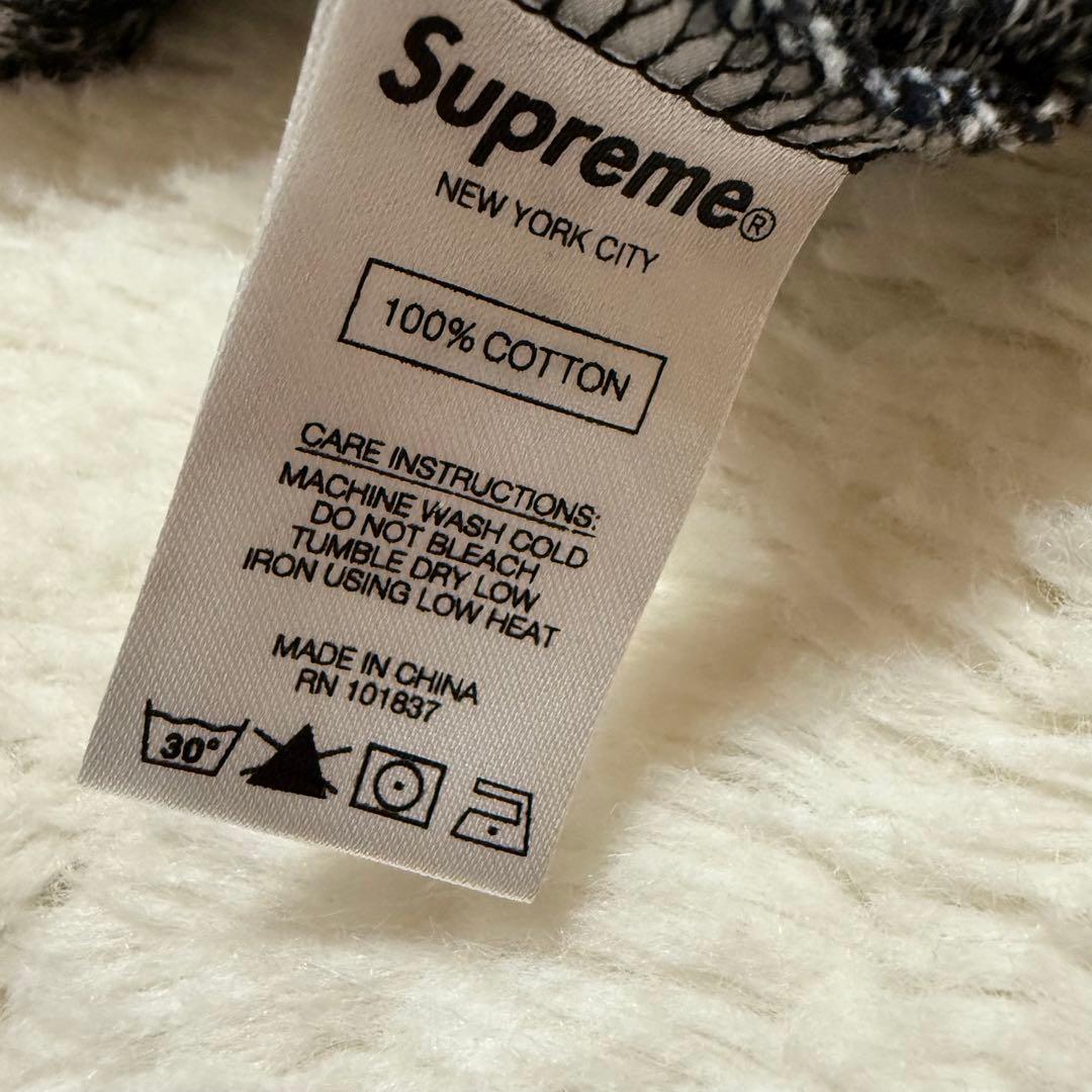 18AW シュプリーム フローラル ジャカード ハーフジップ ポロシャツ L