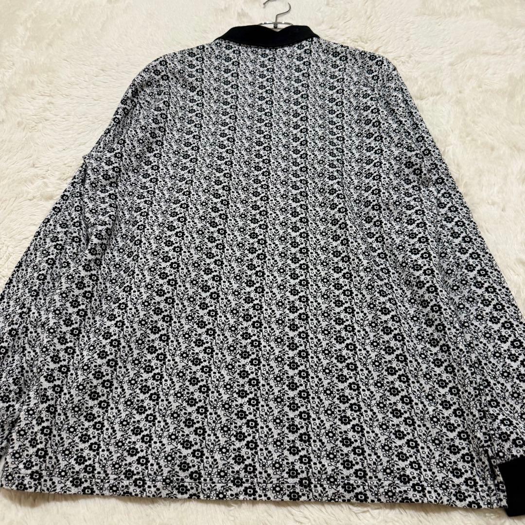 18AW シュプリーム フローラル ジャカード ハーフジップ ポロシャツ L