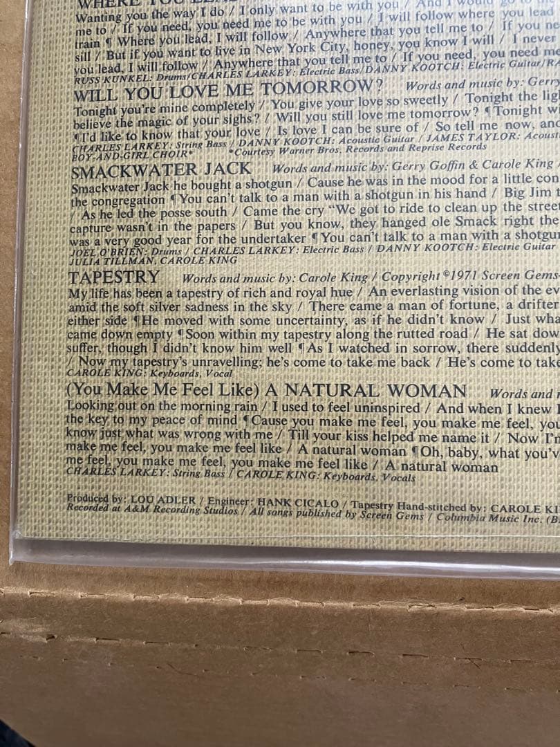 キャロル・キング タペストリー つづれおり 輸入版