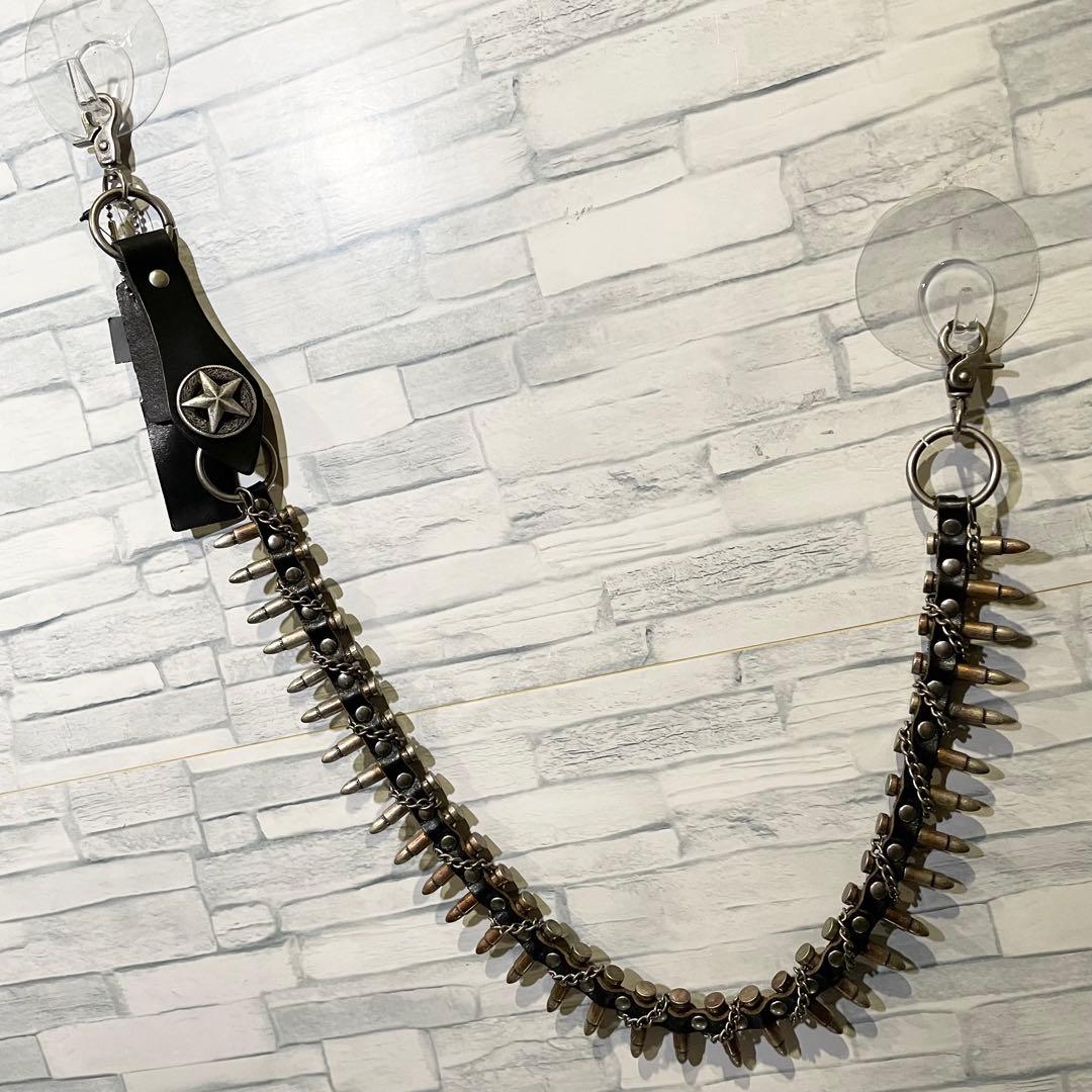 Diavlo バレットスタッズウォレットチェーン 弾丸 弾帯 弾 ベルト