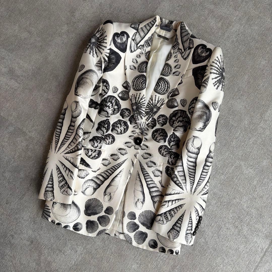定価454,000円ALEXANDER McQUEEN 総柄テーラードジャケット