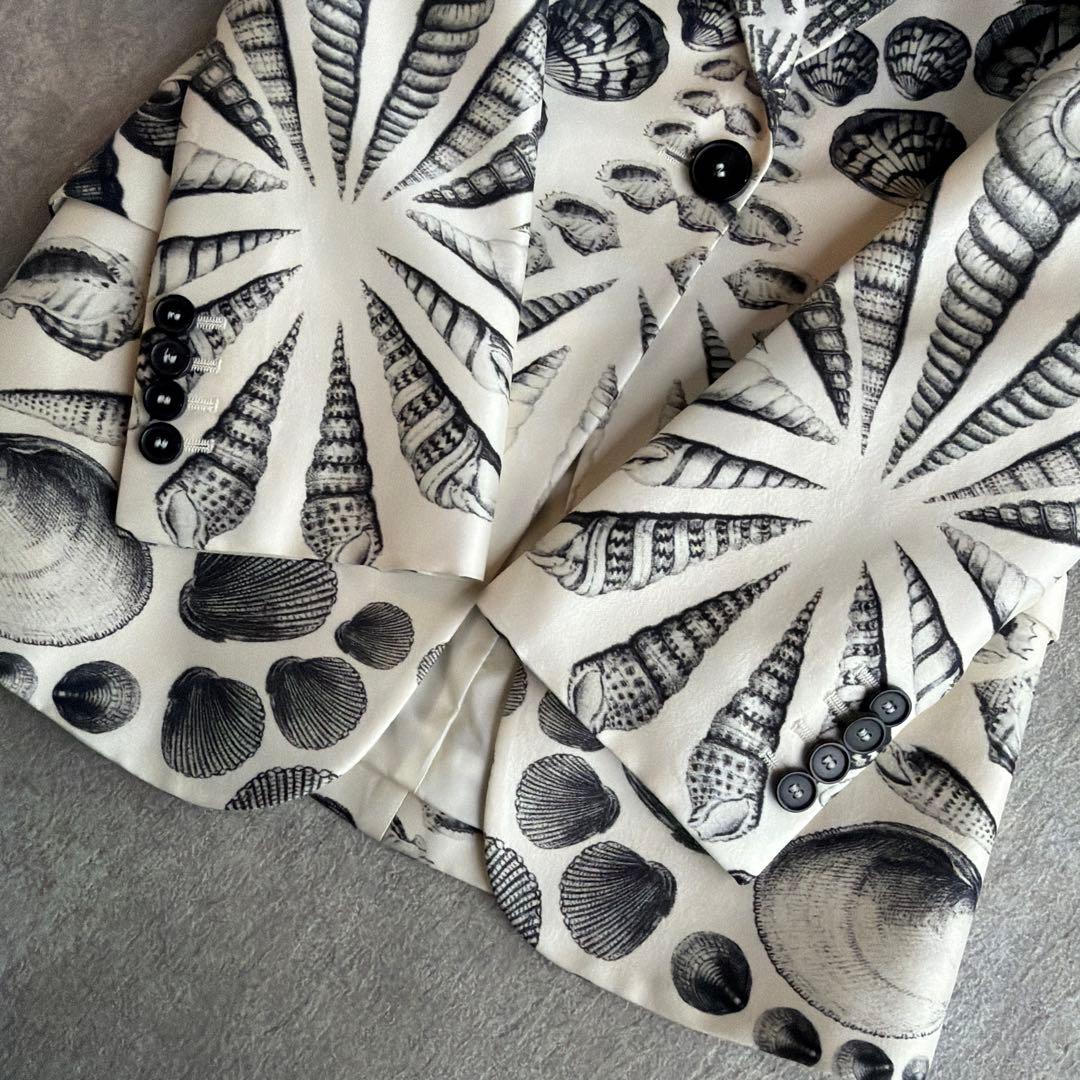 定価454,000円ALEXANDER McQUEEN 総柄テーラードジャケット