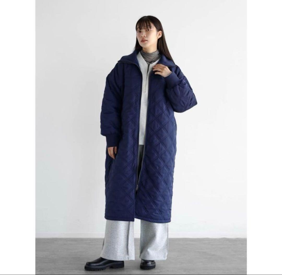 【定価3.3万】ヤマダヤネイビー キルティング ロングコート