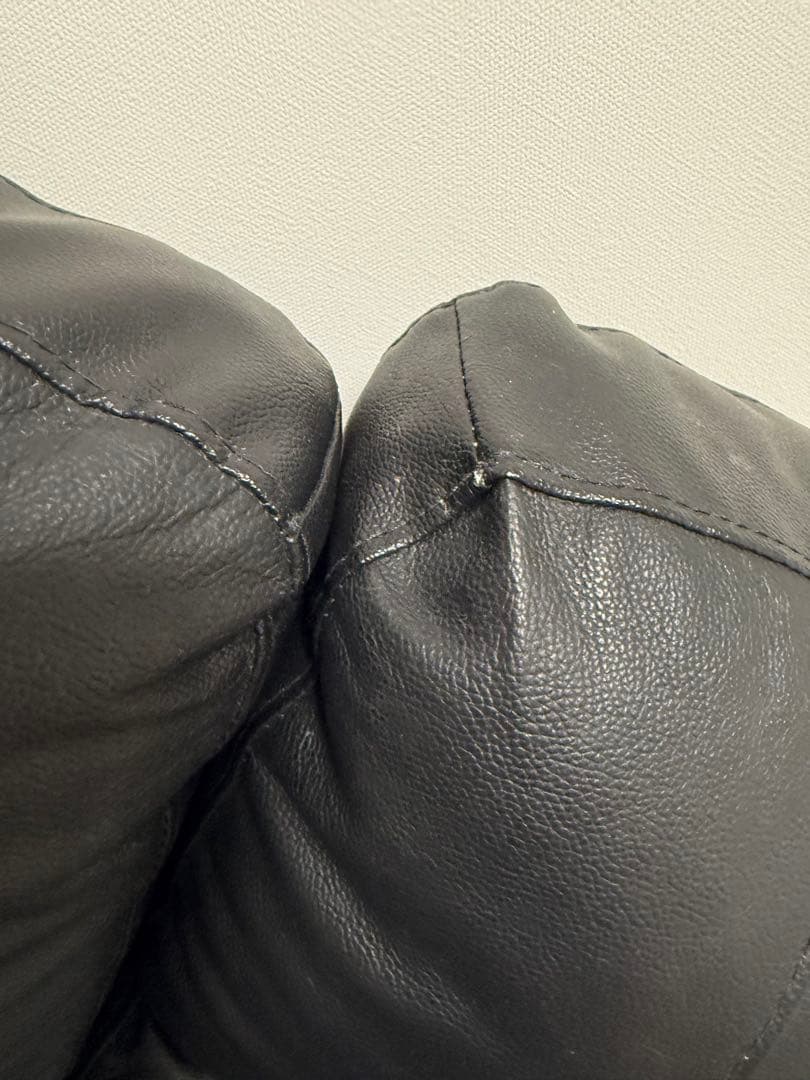 【osu】【ニトリ】3人掛け電動リクライニングソファ テーブル付 本革