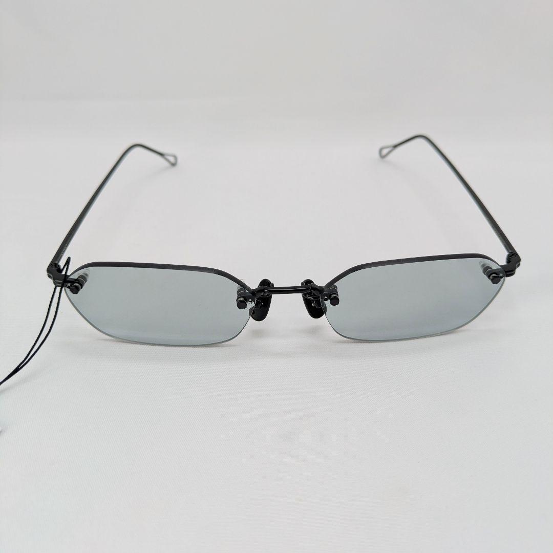 美品 ADSR VATH 01 サングラス エーディーエスアール リムレス 黒